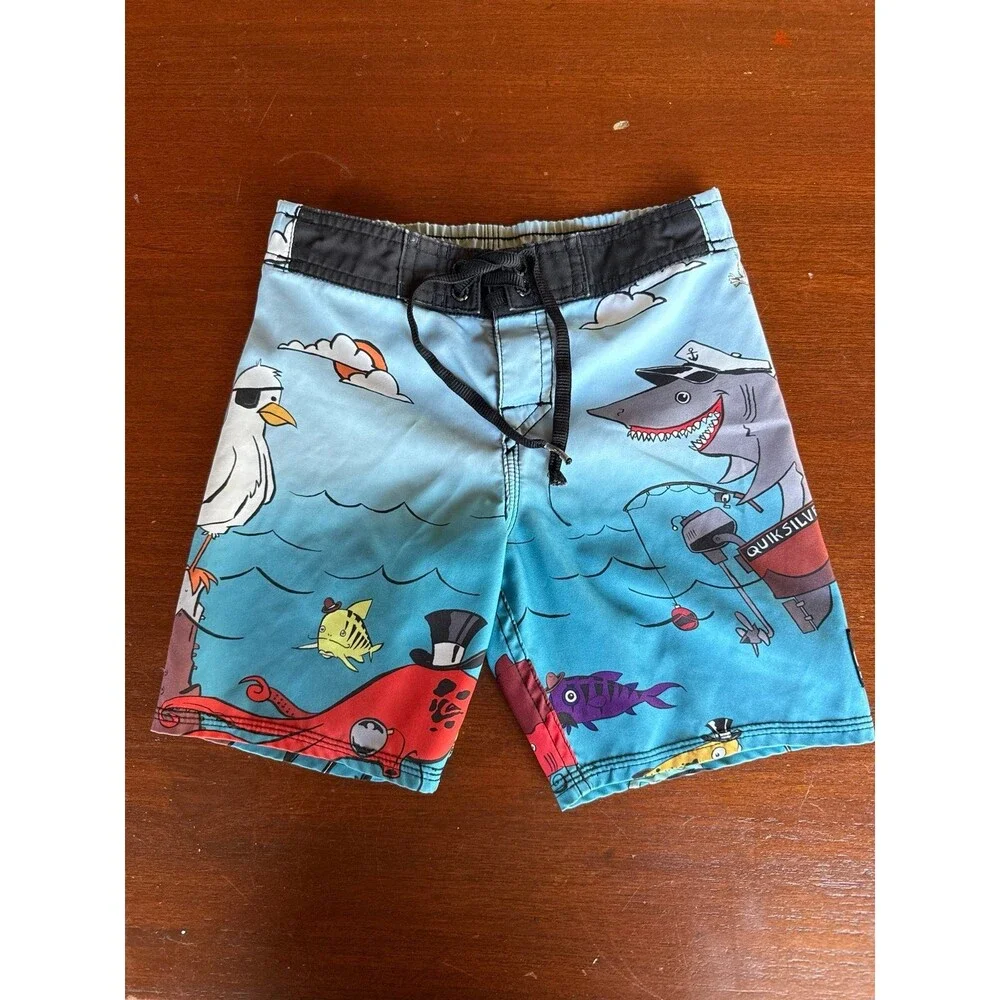 QUIKSILVER pirate graphic kids board shorts